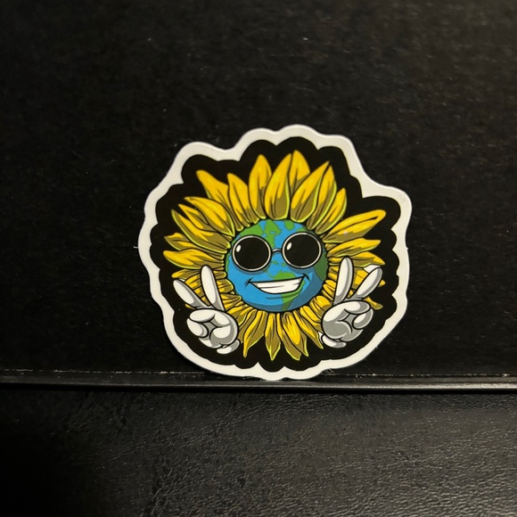 PEACE SUNFLOWER STICKER - Picture 1 of 1